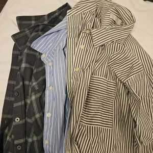 Quantity Three Women's Button-Down Dress Shirts From LOFT - Size Large